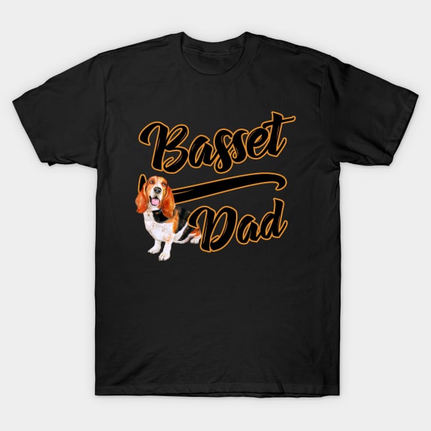 Basset Hound Dad T-Shirt by rs-designs